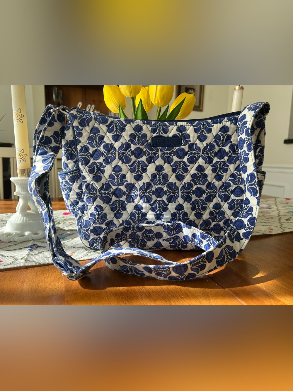 Vera Bradley Cobalt Tile Shoulder Bag